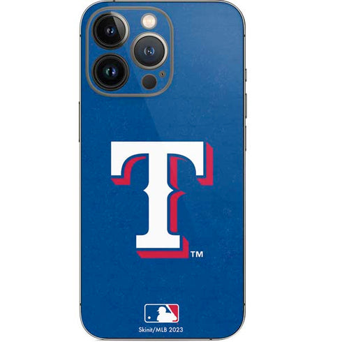 MLB Texas Rangers - Solid Distressed iPhone 14 Pro Skin
