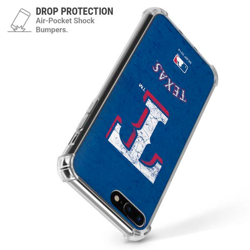 MLB Texas Rangers - Solid Distressed iPhone 7/8 Plus Clear Case
