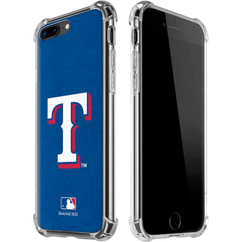 MLB Texas Rangers - Solid Distressed iPhone 7/8 Plus Clear Case