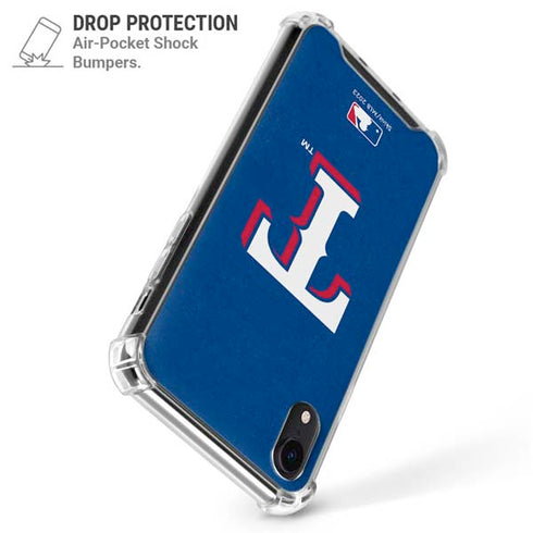 MLB Texas Rangers - Solid Distressed iPhone XR Clear Case