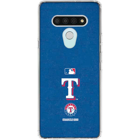 MLB Texas Rangers - Solid Distressed LG Stylo 6 Clear Case
