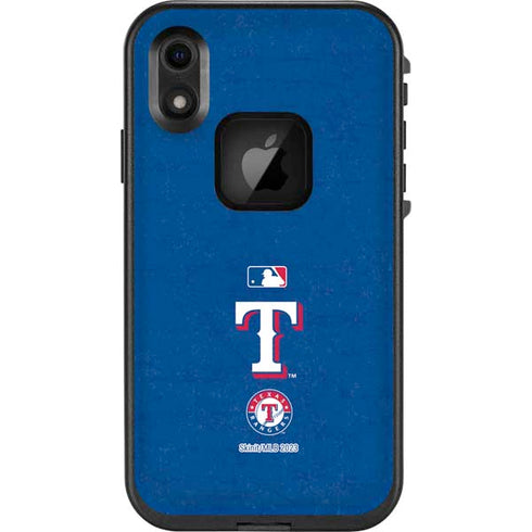 MLB Texas Rangers - Solid Distressed LifeProof Fre iPhone Skin