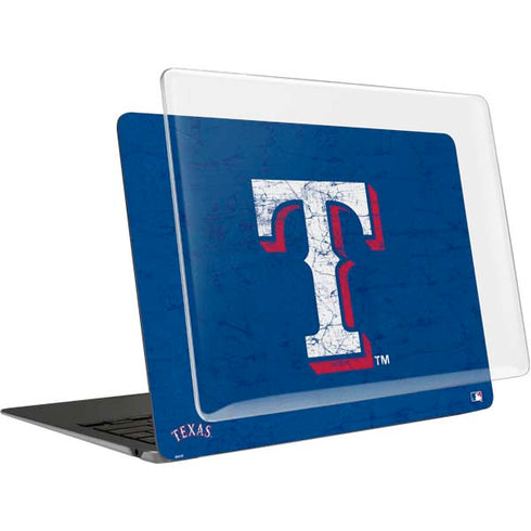MLB Texas Rangers - Solid Distressed MacBook Air 13in (2020) Case plus Skin