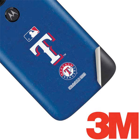 MLB Texas Rangers - Solid Distressed Moto E5 Play Skin