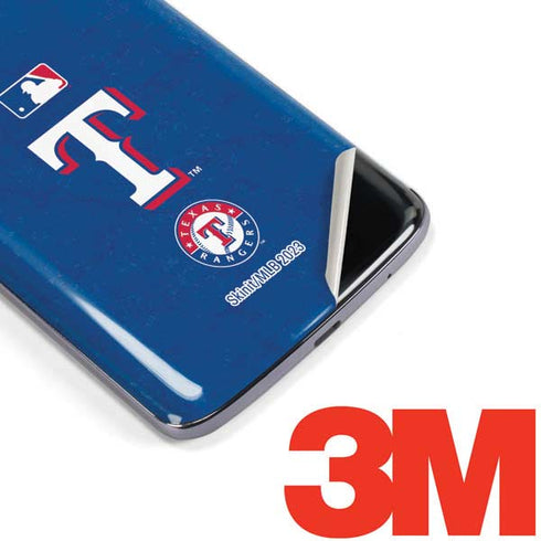 MLB Texas Rangers - Solid Distressed Moto E5 Plus Skin