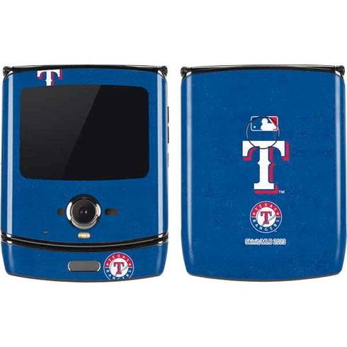 MLB Texas Rangers - Solid Distressed Motorola RAZR Skin