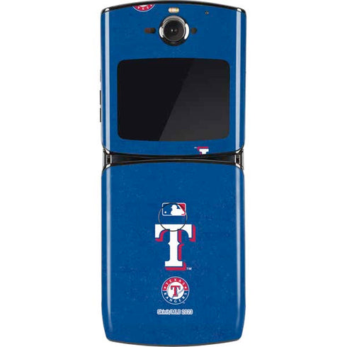 MLB Texas Rangers - Solid Distressed Motorola RAZR Skin