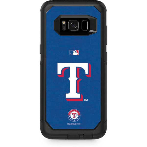 MLB Texas Rangers - Solid Distressed Otterbox Commuter Galaxy Skin
