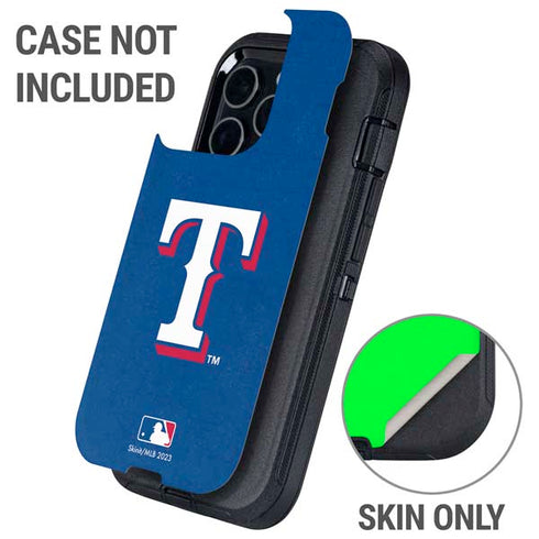 MLB Texas Rangers - Solid Distressed Otterbox Defender iPhone Skin