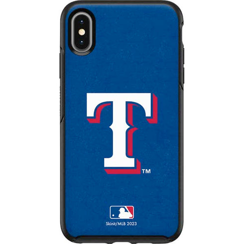 MLB Texas Rangers - Solid Distressed Otterbox Symmetry iPhone Skin