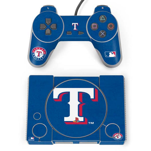 MLB Texas Rangers - Solid Distressed PlayStation Classic Bundle Skin