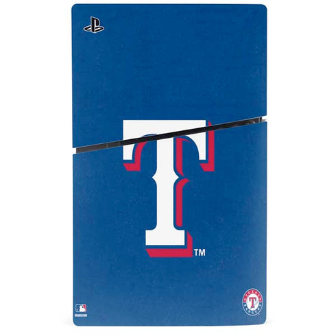 MLB Texas Rangers - Solid Distressed PS5 Slim Disk Bundle Skin