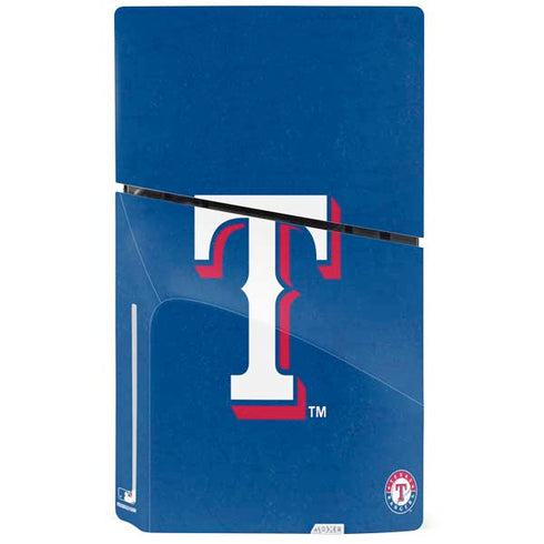MLB Texas Rangers - Solid Distressed PS5 Slim Disk Console Skin