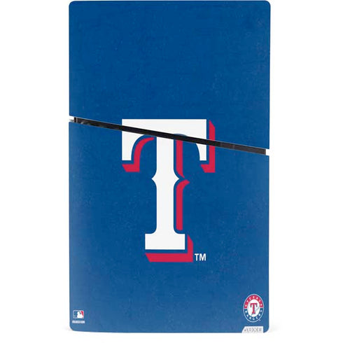 MLB Texas Rangers - Solid Distressed PS5 Slim Digital Edition Console Skin