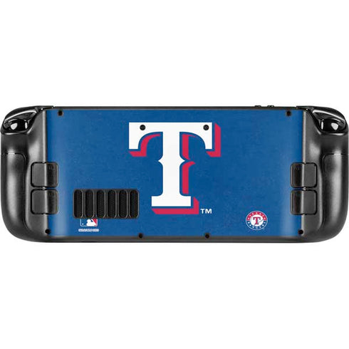 MLB Texas Rangers - Solid Distressed Steam Deck Handheld Gaming Computer Skin