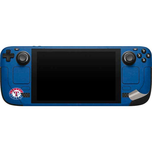 MLB Texas Rangers - Solid Distressed Steam Deck Handheld Gaming Computer Skin
