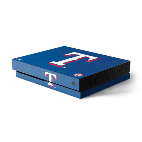 MLB Texas Rangers - Solid Distressed Xbox One X Console Skin