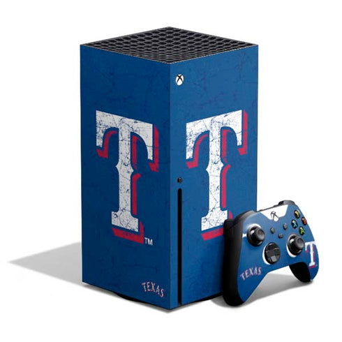 MLB Texas Rangers - Solid Distressed Xbox Series X Bundle Skin