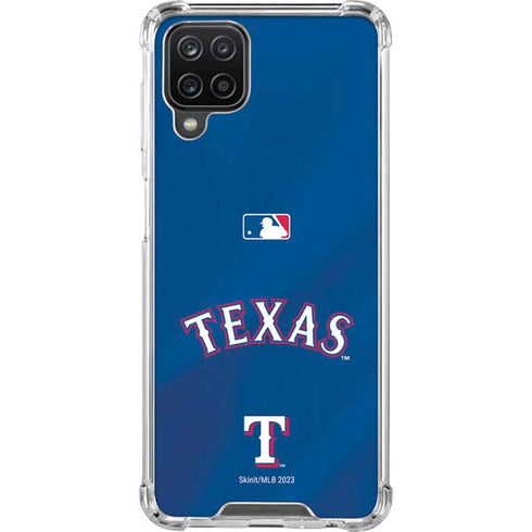 MLB Texas Rangers Alternate/Away Jersey Galaxy A12 Clear Case