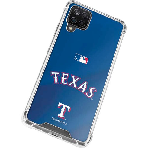 MLB Texas Rangers Alternate/Away Jersey Galaxy A12 Clear Case