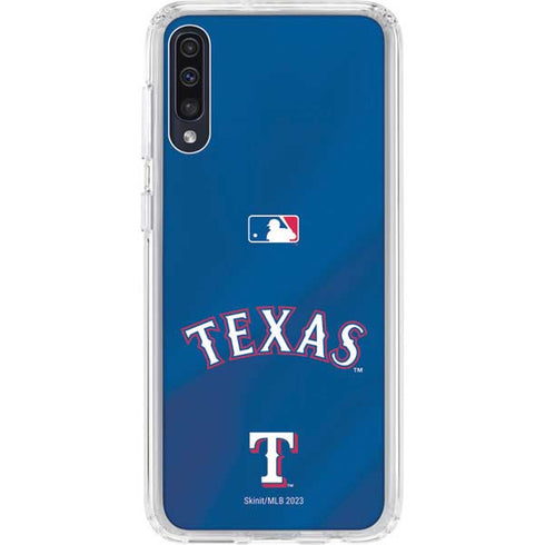MLB Texas Rangers Alternate/Away Jersey Galaxy A50 Clear Case
