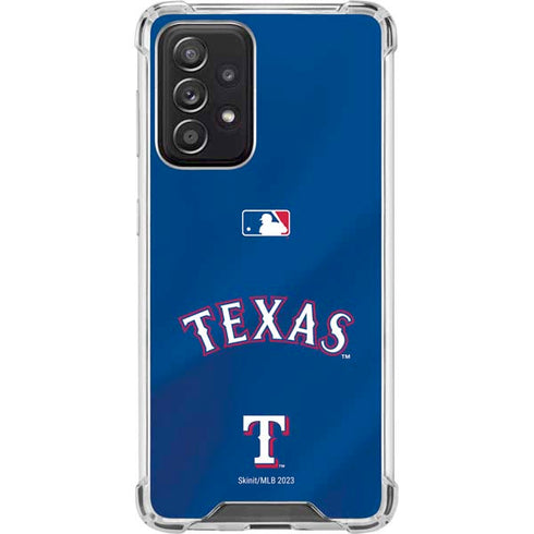 MLB Texas Rangers Alternate/Away Jersey Galaxy A52 5G Clear Case