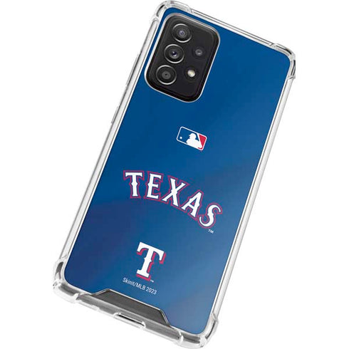MLB Texas Rangers Alternate/Away Jersey Galaxy A52 5G Clear Case