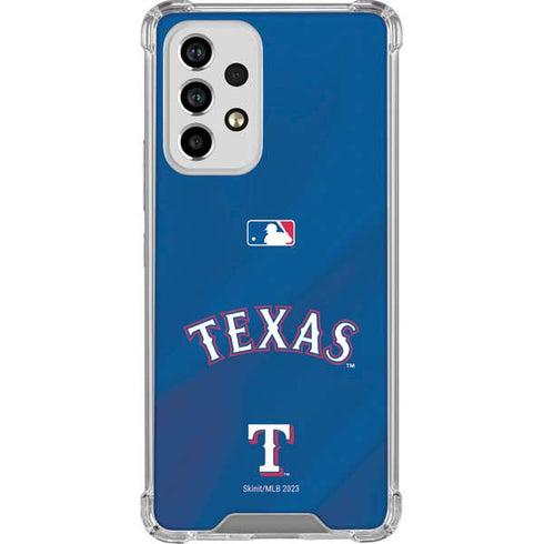 MLB Texas Rangers Alternate/Away Jersey Galaxy A53 5G Clear Case