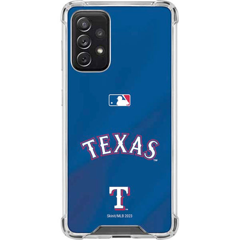 MLB Texas Rangers Alternate/Away Jersey Galaxy A72 5G Clear Case