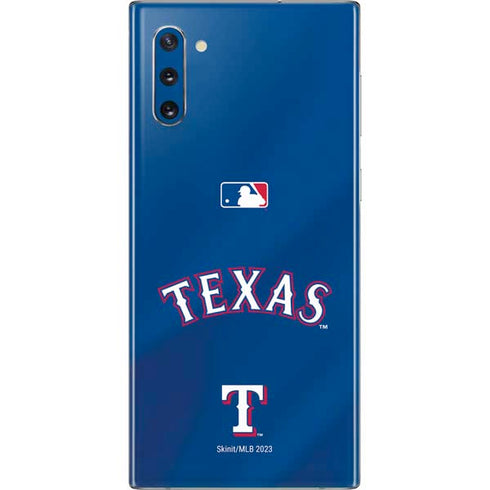 MLB Texas Rangers Alternate/Away Jersey Galaxy Note 10 Skin