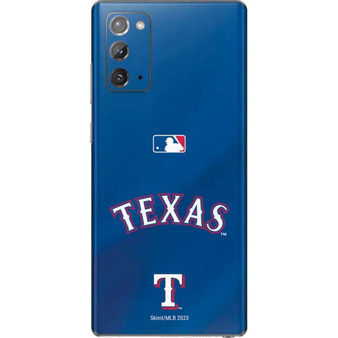 MLB Texas Rangers Alternate/Away Jersey Galaxy Note20 5G Skin