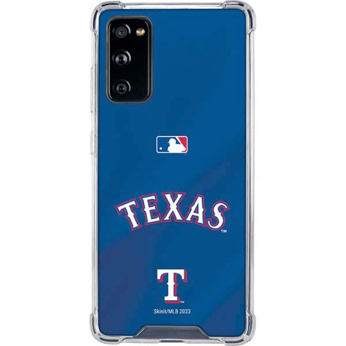 MLB Texas Rangers Alternate/Away Jersey Galaxy S20 FE Clear Case