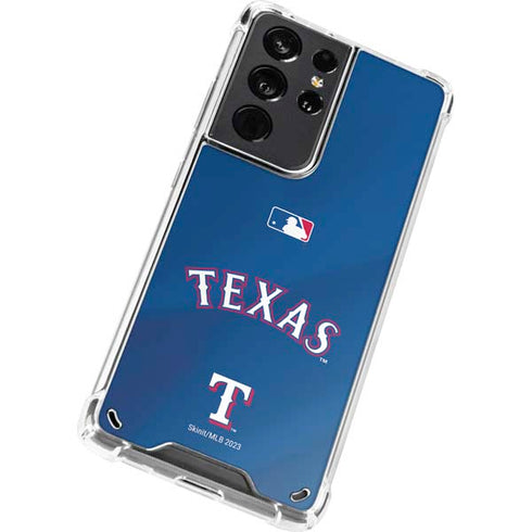 MLB Texas Rangers Alternate/Away Jersey Galaxy S21 Ultra 5G Clear Case