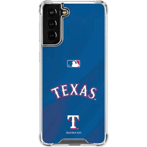 MLB Texas Rangers Alternate/Away Jersey Galaxy S22 Plus Clear Case
