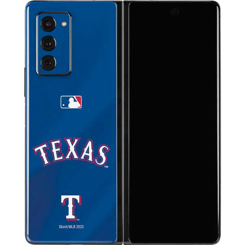 MLB Texas Rangers Alternate/Away Jersey Galaxy Z Fold2 5G Skin