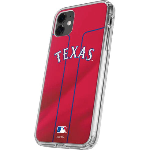 MLB Texas Rangers Alternate/Away Jersey iPhone 11 Clear Case