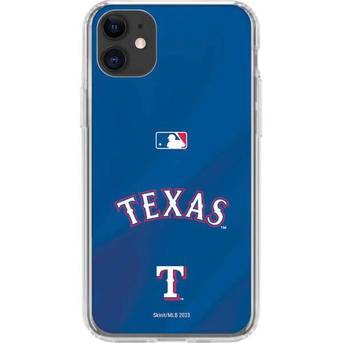 MLB Texas Rangers Alternate/Away Jersey iPhone 11 Clear Case
