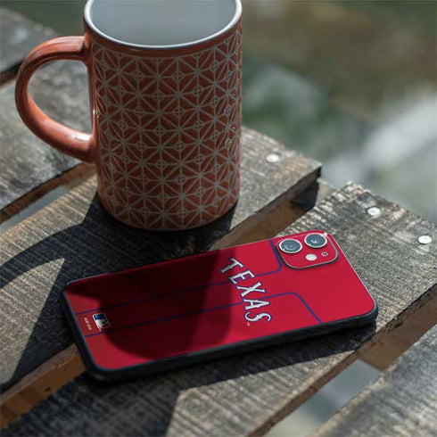 MLB Texas Rangers Alternate/Away Jersey iPhone 11 Skin