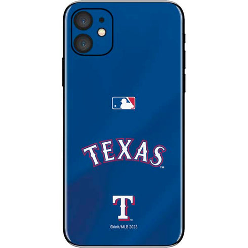 MLB Texas Rangers Alternate/Away Jersey iPhone 11 Skin