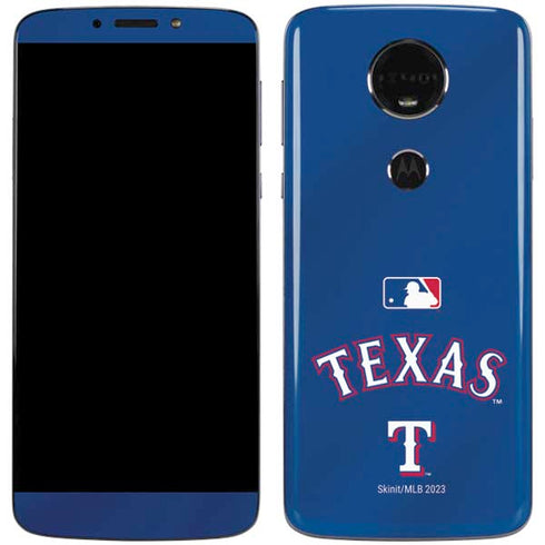 MLB Texas Rangers Alternate/Away Jersey Moto E5 Plus Skin