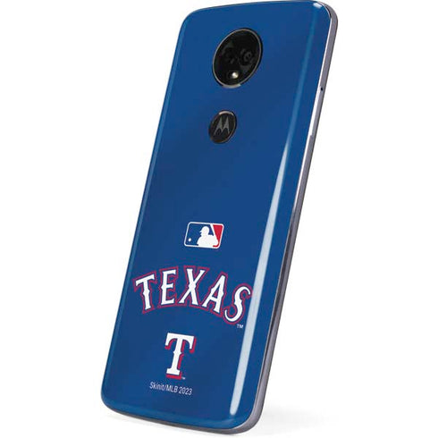MLB Texas Rangers Alternate/Away Jersey Moto E5 Plus Skin