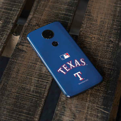 MLB Texas Rangers Alternate/Away Jersey Moto E5 Plus Skin