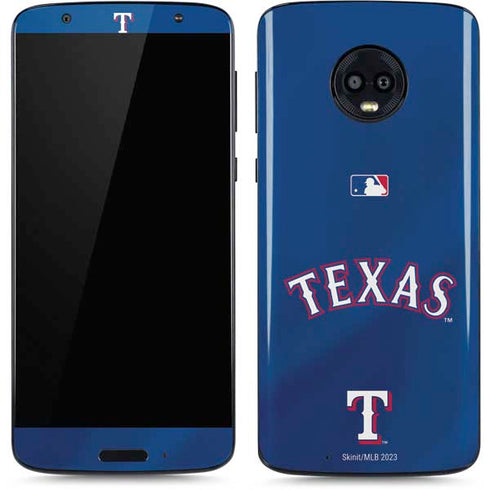 MLB Texas Rangers Alternate/Away Jersey Moto G6 Skin