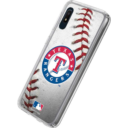 MLB Texas Rangers Game Ball Galaxy A10e Clear Case