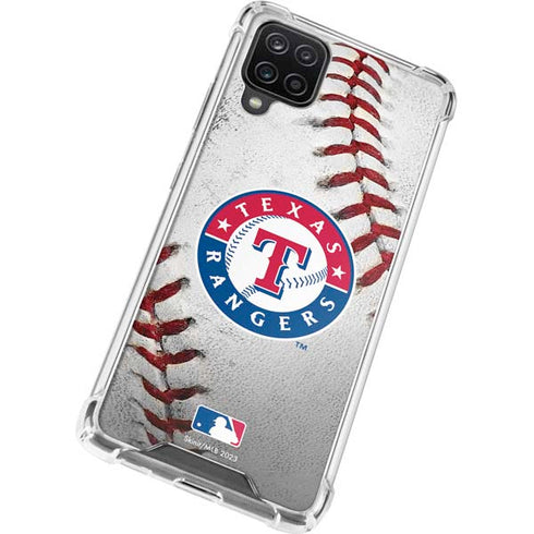 MLB Texas Rangers Game Ball Galaxy A12 Clear Case