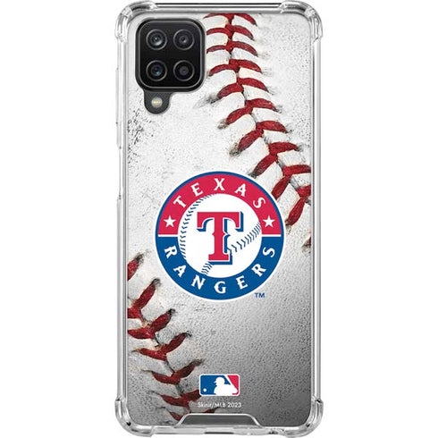 MLB Texas Rangers Game Ball Galaxy A12 Clear Case