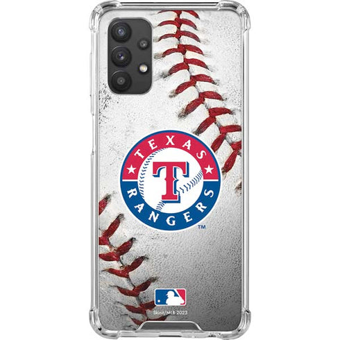 MLB Texas Rangers Game Ball Galaxy A32 5G Clear Case