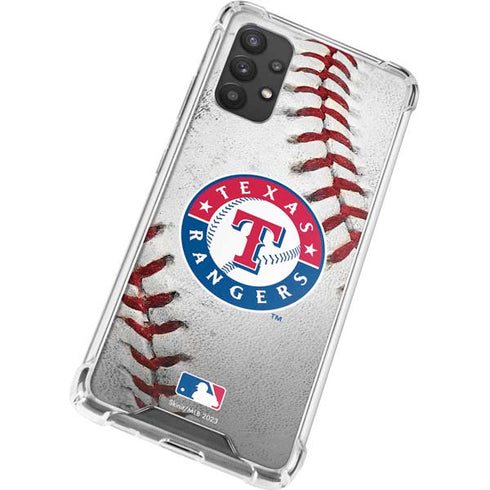 MLB Texas Rangers Game Ball Galaxy A32 5G Clear Case