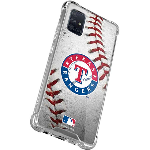 MLB Texas Rangers Game Ball Galaxy A51 5G Clear Case