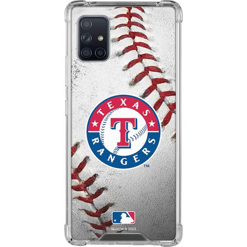 MLB Texas Rangers Game Ball Galaxy A51 5G Clear Case